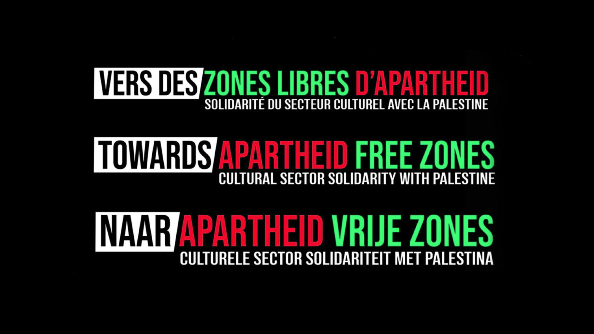 Towards Apartheid Free Zones
